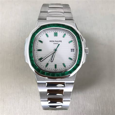 Patek Philippe nautilus platinum emerald